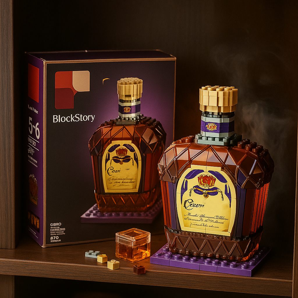 Crown Premium Whiskey Block Bottle