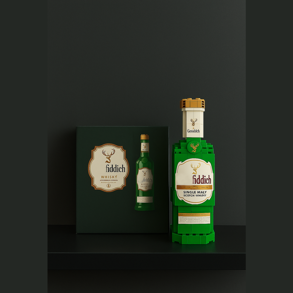 Fiddich Whisky Block Bottle