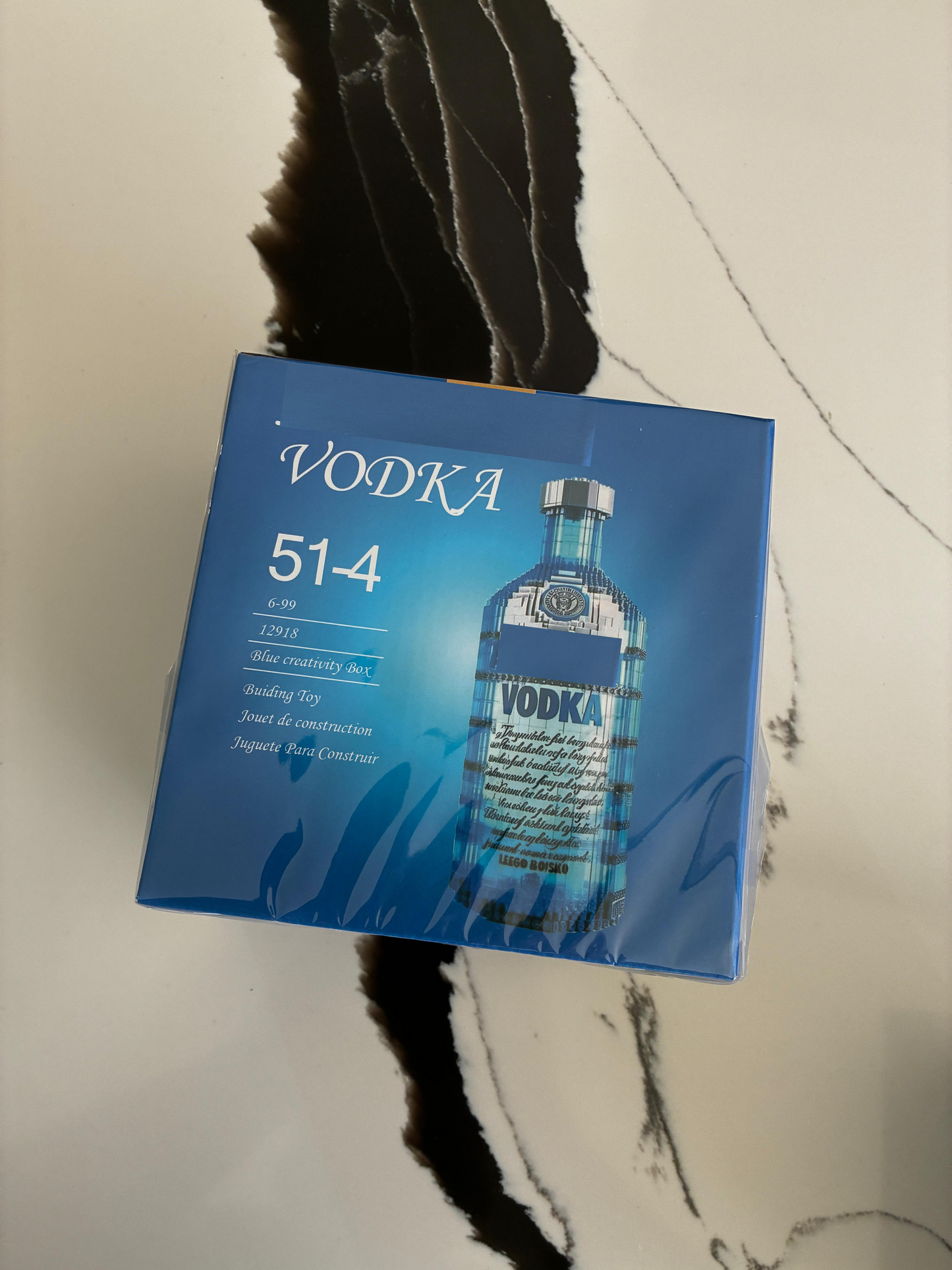 Abs Vodka Bottle Blue Frost Edition Block