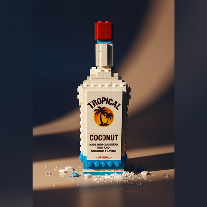 Tropical Mali Coconut Edition Block Rum Bottle