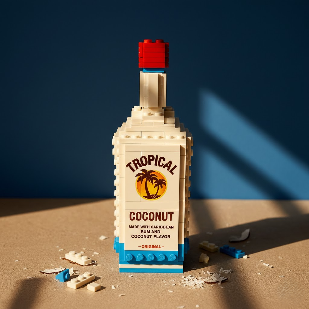 Tropical Mali Coconut Edition Block Rum Bottle