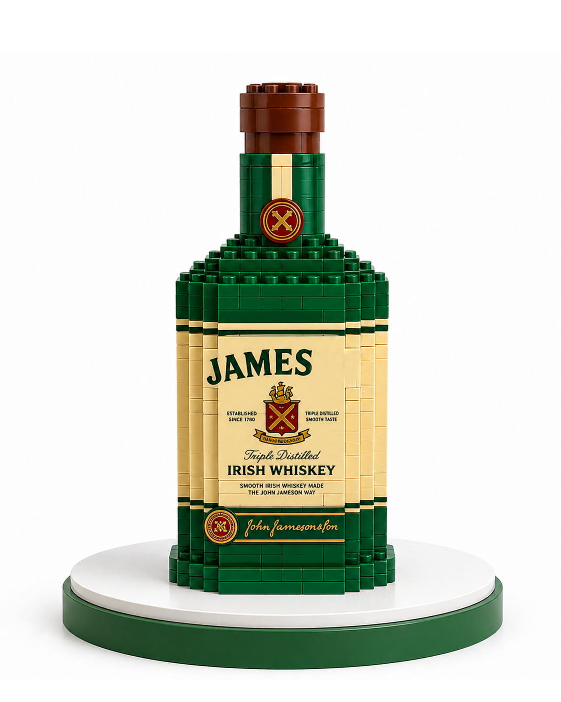 James Irish Whiskey Block Bottle