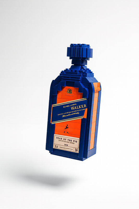 Walker Label Whisky Block Bottle