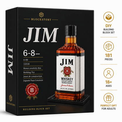 Jim Premium Bourbon Block Bottle