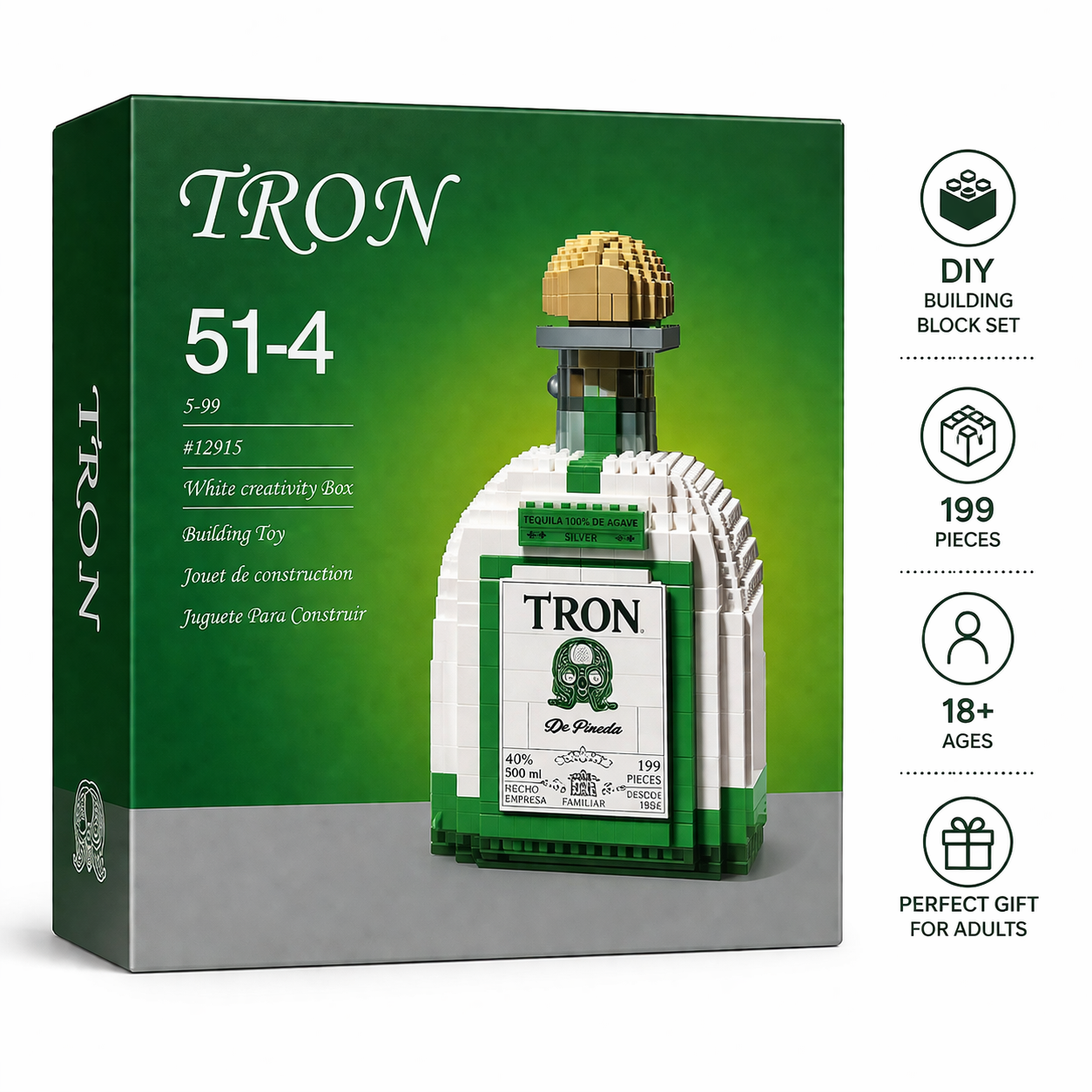 Tron Tequila Block Bottle