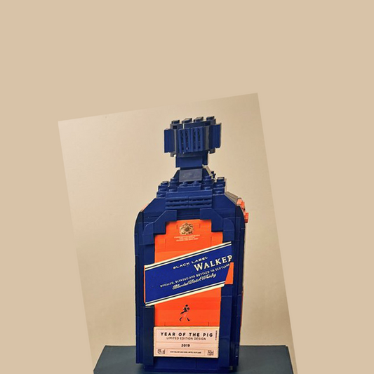 Walker Label Whisky Block Bottle
